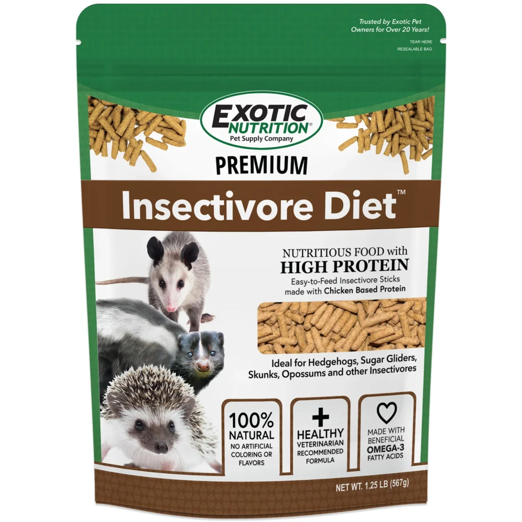 Dieta Premium Insectívora para Sugar Glider & Erizos