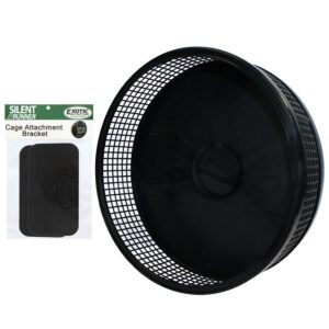 Rueda Silent Runner PRO de 12 pulgadas - Negra con Soporte para Jaula